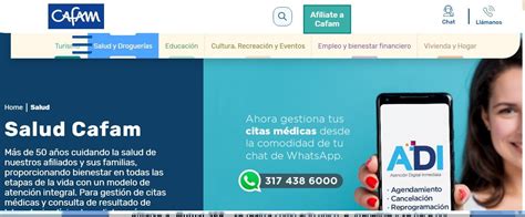 cafan citas medicas|Cafam Salud